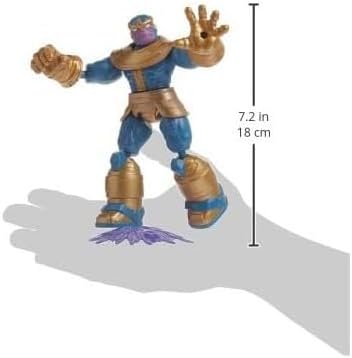 Avengers Marvel Bend and Flex Action Figure Toy, 6-Inch Flexible Thanos Figure, Includes Blast Accessory, for Kids Ages 4 and Up - Figurio