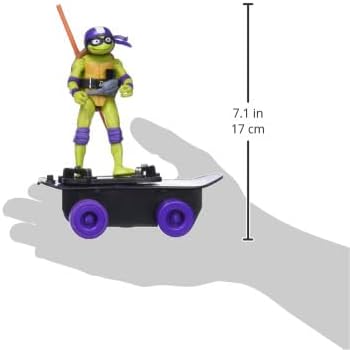 Teenage Mutant Ninja Turtles: Mutant Mayhem Donatello on a Skateboard with Accessories by Playmates Toys - Amazon Exclusive,Multicolor - Figurio