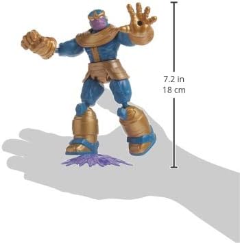 Avengers Marvel Bend and Flex Action Figure Toy, 6-Inch Flexible Thanos Figure, Includes Blast Accessory, for Kids Ages 4 and Up - Figurio