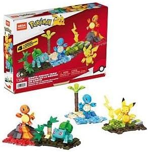 MEGA Pokémon Building Toys Set Kanto Region Team with 130 Pieces, 4 Poseable and Articulated Characters, 2 Inches Tall, for Kids - Figurio