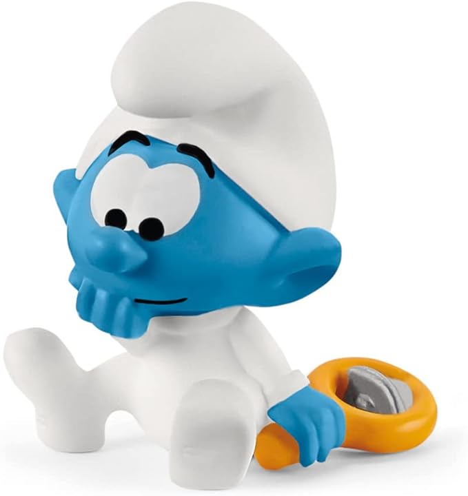 Schleich Smurfs, Collectible Retro Cartoon Toys for Boys and Girls, Baby Smurf Toy Figurine, Ages 3+ - Figurio