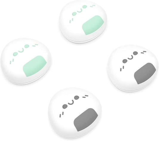 PlayVital Onigiri Cute Thumb Grip Caps for ps5/4 Controller, Silicone Analog Stick Caps Cover for Xbox Series X/S, Thumbstick Caps for Switch Pro Controller - Gray & Seafoam Green - Figurio