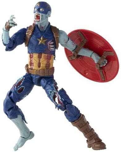 Avengers Marvel Legends Series 6-inch Scale Action Figure Toy Zombie Captain America, Premium Design, 1 Figure, and 1 Accessory - Figurio