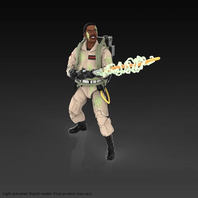 Hasbro Ghostbusters Plasma Series Glow-in-The-Dark Winston Zeddemore Toy 15-Cm-Scale Collectible Classic 1984 Figure, Ages 4 and Up, Multicolor, F4851 - Figurio