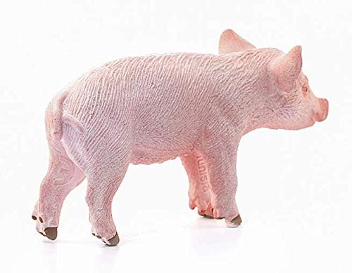 Schleich Farm World Piglet Standing Educational Figurine for Kids Ages 3-8, Pink - Figurio