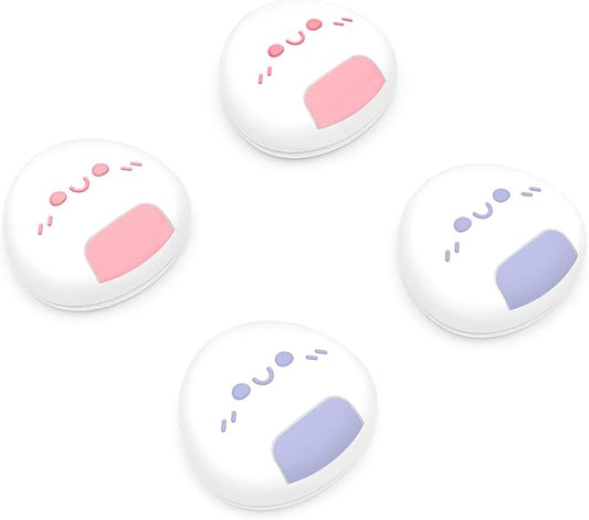 PlayVital Onigiri Cute Thumb Grip Caps for ps5/4 Controller, Silicone Analog Stick Caps Cover for Xbox Series X/S, Thumbstick Caps for Switch Pro Controller - Light Violet & Pink - Figurio