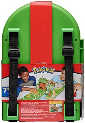 Pokémon Carry Case Playset, Feat. Different Locations Within One Playset, with 2-Inch Pikachu Figure, Treetop Trap Door, Battle Area, Hidden Cave and More - Easily Folds into a Backpack - Figurio