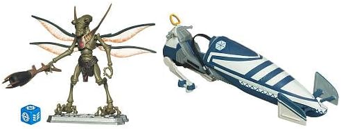 Star Wars Clone Wars 2011 Exclusive Vehicle Action Figure Pack Separtist Speeder with Geonosian Warrior - Figurio