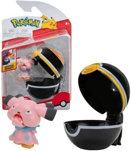 Pokemon Clip N Go Battle Feature Figure Set and Action Ready (Snubbull and Luxury Ball) - Figurio