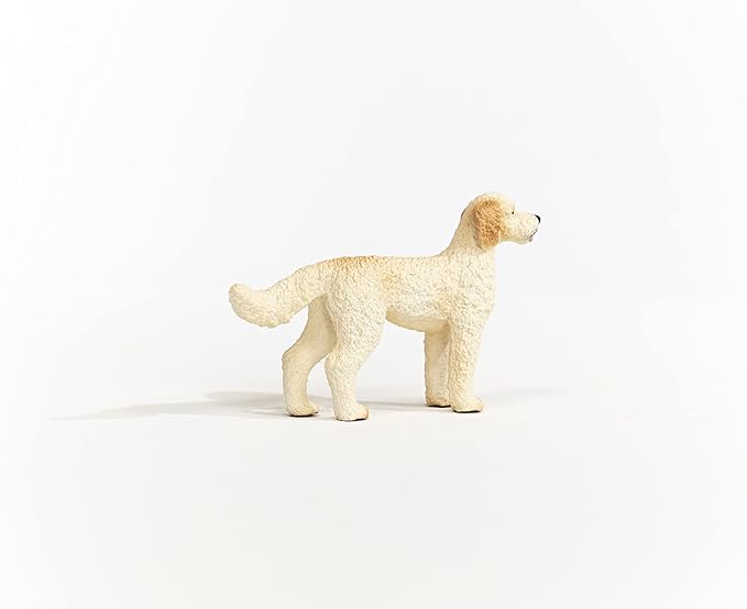 Schleich Farm World Goldendoodle Dog Figurine - Highly Detailed and Durable Animal Toy, Fun and Educational Play for Boys and Girls, Gift for Kids Ages 3+ - Figurio