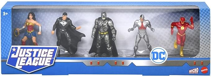 Justice League Figure Set Justice League Toys Bundle - 5 Pc Justice League Collectibles with Batman Stickers and More (Justice League Toppers) - Figurio