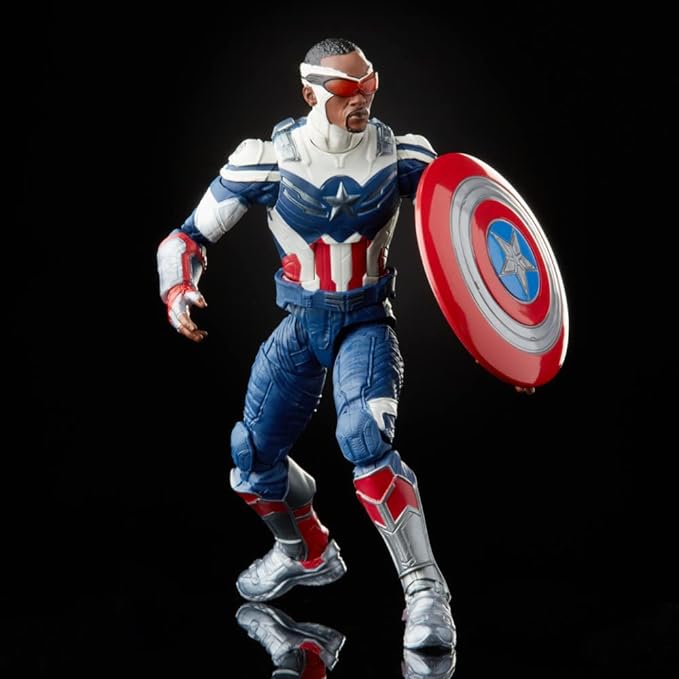 Avengers Hasbro Marvel Legends Series 6-inch Action Figure Toy Captain America: Sam Wilson Premium Design and 2 Accessories, for Kids Age 4 and Up - Figurio