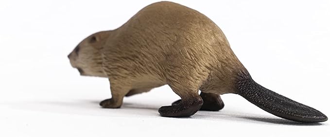 Schleich Wild Life, North American Woodland Wild Animal Toys for Kids, Beaver Toy Figurine - Figurio