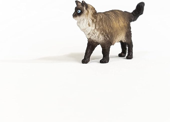 Schleich Farm World, Cute Realistic Cat Toys for Kids, Ages 3 and Above, Ragdoll Cat Toy Figurine , Multicolor, 1.5 inch - Figurio