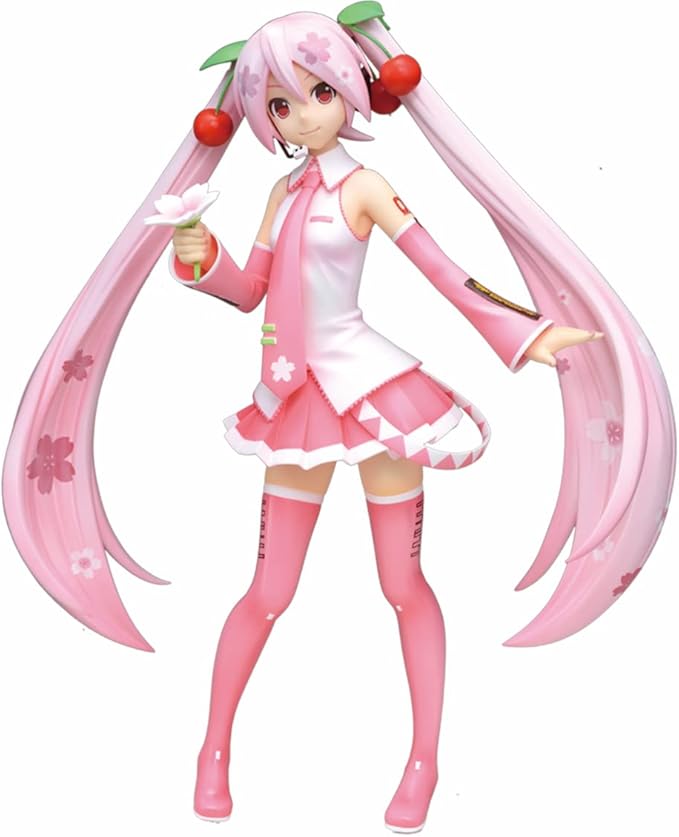 Sega Hatsune Miku Super Premium Action Figure Sakura Miku, 9" - Figurio