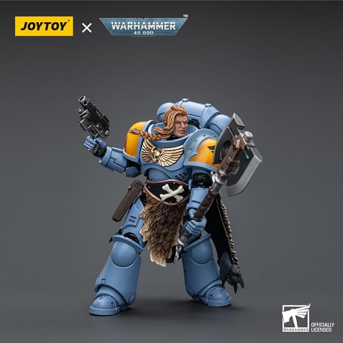 JOYTOY 1/18 Action Figure Warhammer 40,000 Space Marines Space Wolves Claw Pack Pack Leader Logan Ghostwolf 4.6inch Collectible Action Figures Kits - Figurio