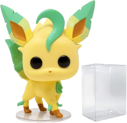 Pokemon - Leafeon Pop! Vinyl Figure (Bundled with Compatible Pop Box Protector Case), Multicolor, 3.75 inches - Figurio