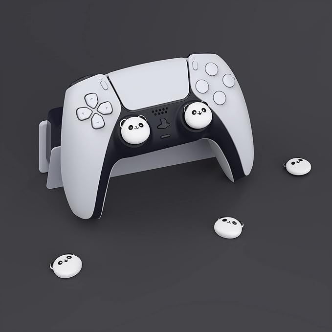 PlayVital Cute Thumb Grip Caps for ps5/4 Controller, Silicone Analog Stick Caps Cover for Xbox Series X/S, Thumbstick Caps for Switch Pro Controller - Chubby Panda - Figurio