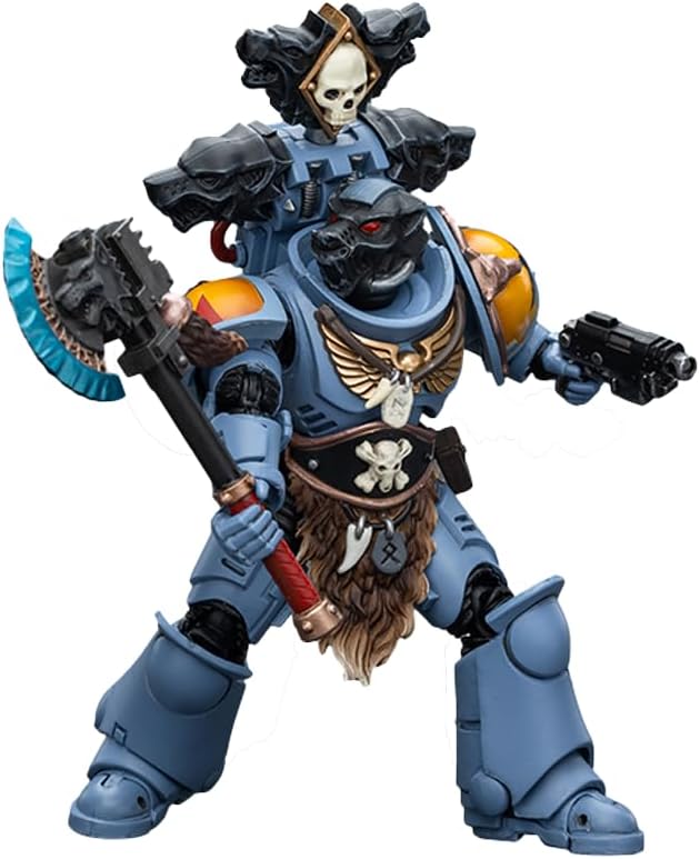 JOYTOY Warhammer 40,000 1/18 Action Figure Space Marines Space Wolves Claw Pack Brother Olaf Collection Model Birthday Gifts - Figurio