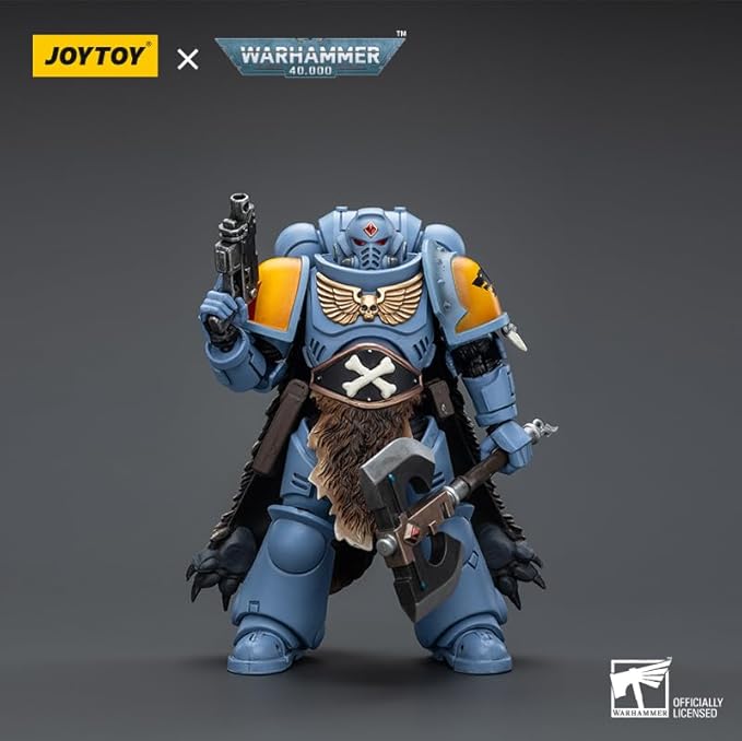 JOYTOY 1/18 Action Figure Warhammer 40,000 Space Marines Space Wolves Claw Pack Pack Leader Logan Ghostwolf 4.6inch Collectible Action Figures Kits - Figurio