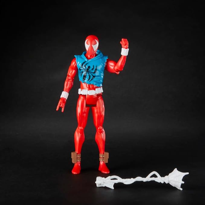 Marvel Spider-Man: Across The Spider-Verse Scarlet Spider Toy, 6-Inch-Scale Action Figure with Web Accessory, Marvel Toy for Kids Ages 4 and Up - Figurio