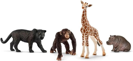 Schleich Wild Life, 4-Piece Animal Toy Set, Safari Animal Toys for Boys and Girls Ages 3-8 - Figurio