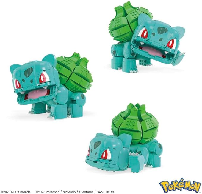 MEGA Pokémon Action Figure Building Toys for Kids, Jumbo Bulbasaur with 355 Pieces, Buildable and Poseable, 7 inches, 7 Year Old Gift Idea - Figurio