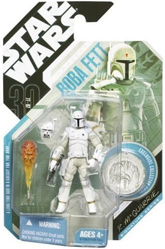 Star Wars 30th Anniversary McQuarrie Concept BOBA FETT Action Figure with Coin #15 (Coin color will vary) - Figurio