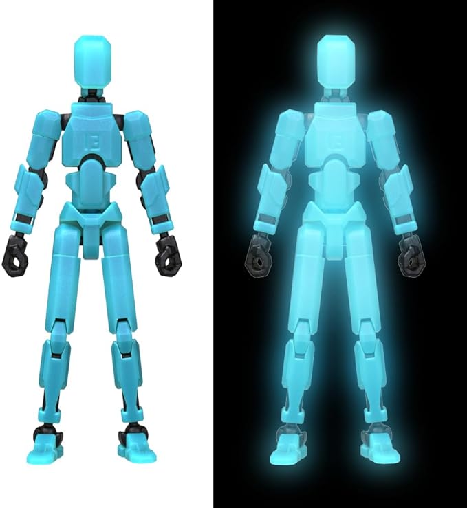 MerryXD Titan 13 Action Figure,Assembly Completed Dummy 13 Action Figure Lucky 13 Action Figure T13 Action Figure 3D Printed Multi-Jointed Movable, Nova 13 Action Figure Toy Grow in The Dark Blue - Figurio