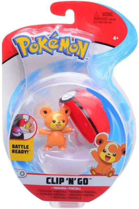 Pokemon - Clip n' Go - Teddiursa & Poke Ball (PKW0152) - Figurio