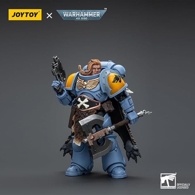 JOYTOY 1/18 Action Figure Warhammer 40,000 Space Marines Space Wolves Claw Pack Pack Leader Logan Ghostwolf 4.6inch Collectible Action Figures Kits - Figurio