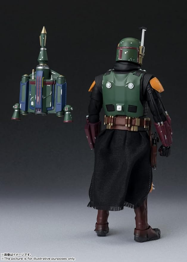 S.H. Figuarts Boba Fett (Star Wars: The Book of Boba Fett) Approx. 6.1 inches (155 mm), AVS, PVC & Fabric, Pre-Painted Action Figure - Figurio