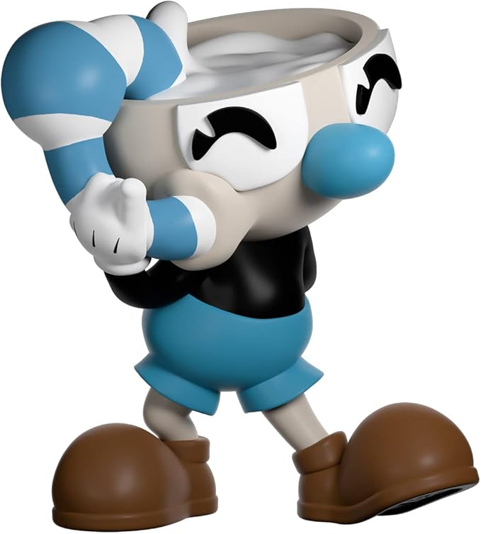 Youtooz Mugman Vinyl Figure 3.7" Inch, Mugman Action Figure, Cuphead and Mugman Vinyl Toys - Youtooz Cuphead Collection Based on Cuphead Games - Figurio