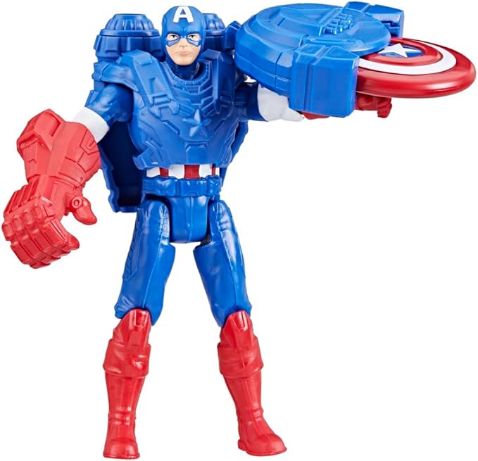 Marvel Epic Hero Series Battle Gear Captain America Action Figure, 4-Inch, Avengers Super Hero Toys for Kids Ages 4 and Up - Figurio