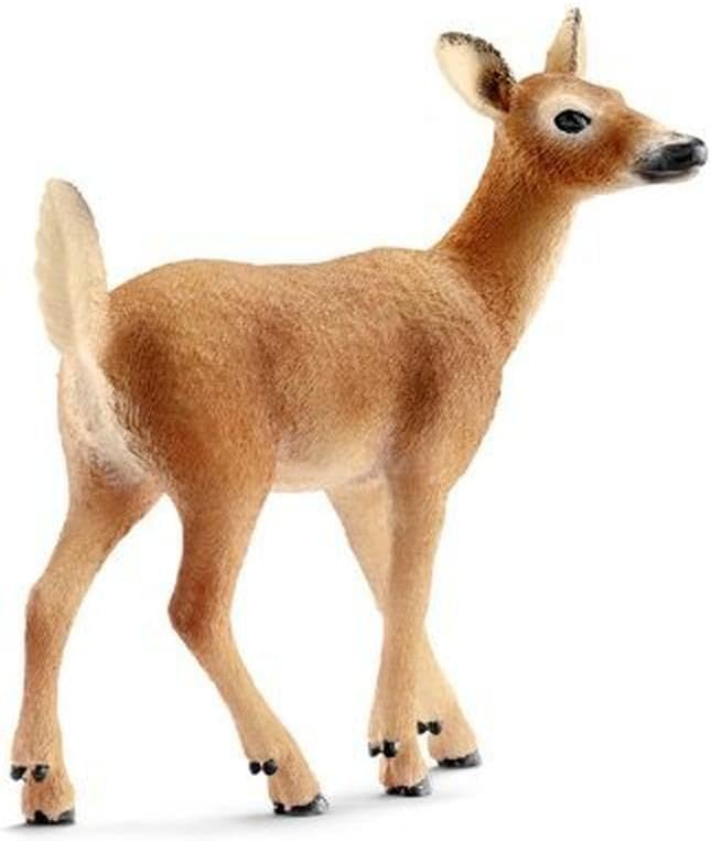 Schleich 14710 White-Tailed Doe Toy Figure, Multicolor - Figurio