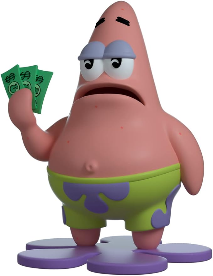 I Have 3 Dollars, 4" Patrick Collectible Figure, Based on Funny Internet Meme, High Detailed Collectible Figure - Youtooz Spongebob Squarepants Collection Based on Cartoon TV Series - Figurio