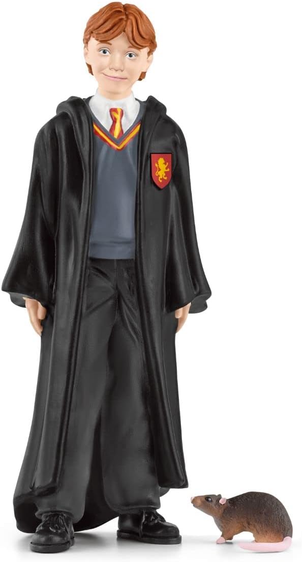 Schleich Wizarding World of Harry Potter 2-Piece Set with Ron Weasley & Scabbers Collectible Figurines for Kids Ages 6+ - Figurio