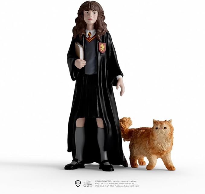 Schleich Wizarding World of Harry Potter 2-Piece Set with Hermione Granger & Crookshanks Collectible Figurines for Kids Ages 6+ - Figurio