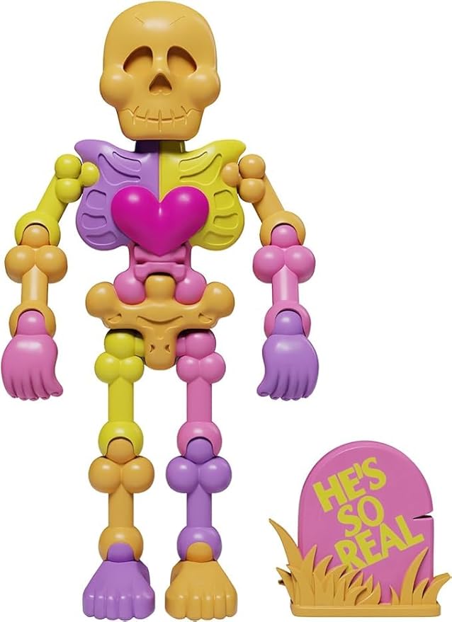 Super7 Mr. Bones Bundle - Mr. Bones, and Mr. Bones Fluorescent 3.75 in Scale ReAction Figures Classic Cartoon Collectibles and Retro Toys - Figurio