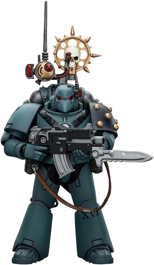 JOYTOY Warhammer 40,000 1/18 Action Figure Sons of Horus MKVITactical Squad Legionary with Nuncio Vox Collection Model Birthday Gifts - Figurio