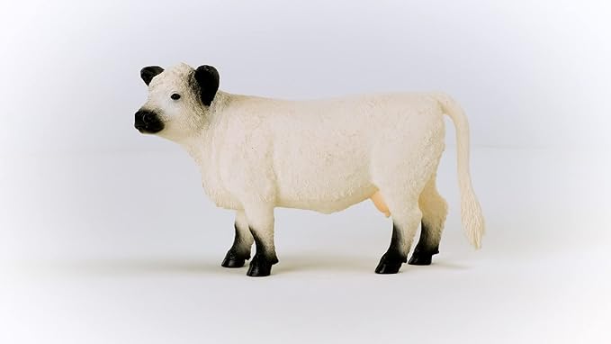 Schleich Farm World Realistic Galloway Cow Figurine - Highly Detailed and Durable Farm Animal Toy, Fun and Educational Play for Boys and Girls, Gift for Kids Ages 3+ - Figurio