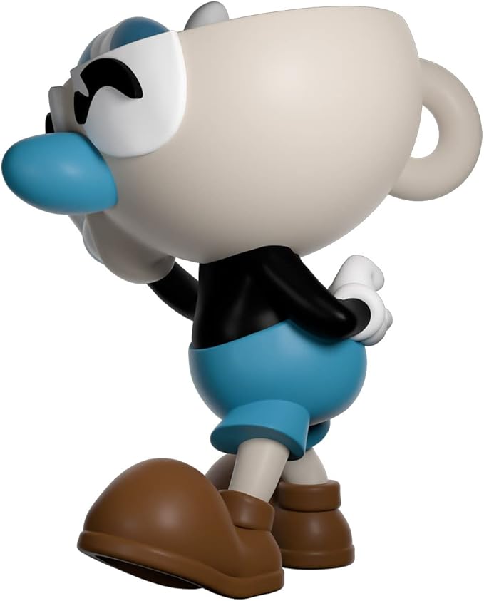 Youtooz Mugman Vinyl Figure 3.7" Inch, Mugman Action Figure, Cuphead and Mugman Vinyl Toys - Youtooz Cuphead Collection Based on Cuphead Games - Figurio