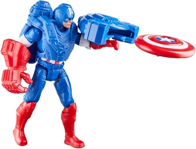 Marvel Epic Hero Series Battle Gear Captain America Action Figure, 4-Inch, Avengers Super Hero Toys for Kids Ages 4 and Up - Figurio