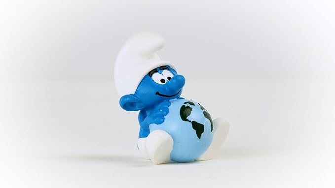 Schleich Smurfs, Collectible Retro Toys and Figurines for All Ages, Sustainability Smurf Figure - Figurio