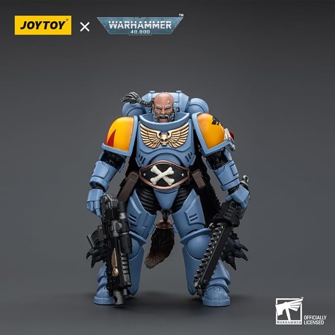 JOYTOY 1/18 Action Figure Warhammer 40,000 Space Marines Space Wolves Claw Pack Brother Gunnar 4.6inch Collectible Action Figures Kits - Figurio