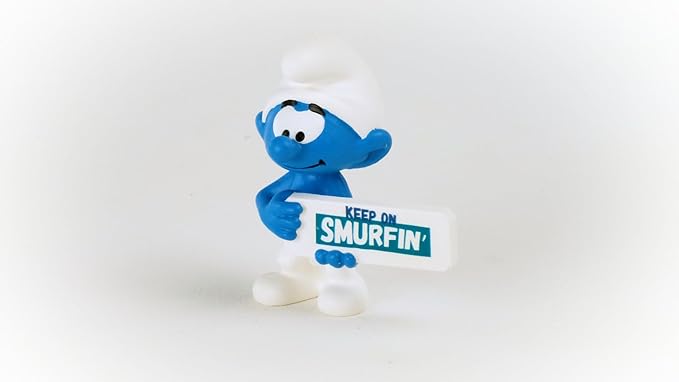 Schleich Smurfs, Collectible Retro Toys and Figurines for All Ages, Keep on Smurfin' Figure - Figurio