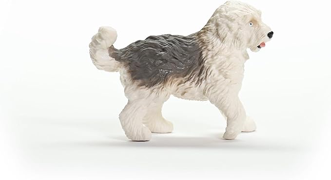 Schleich Farm World New 2024 Farm Animal Toy Old English Sheepdog Dog Figurine - Figurio