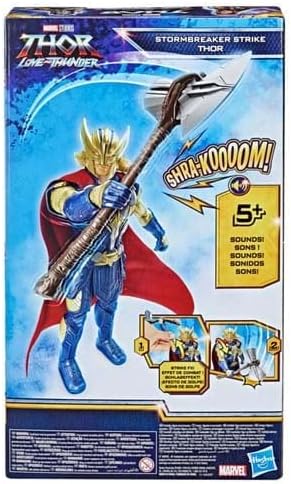 Marvel Studios’ Thor: Love and Thunder Stormbreaker Strike Thor Toy, 12-Inch-Scale Electronic Action Figure, Toys for Kids Ages 4 and Up - Figurio