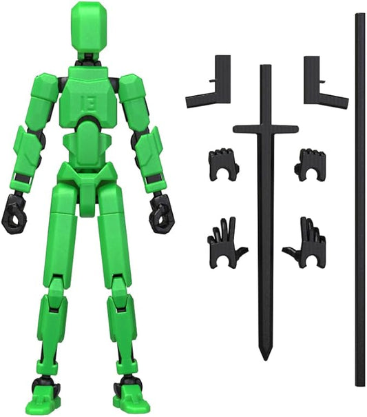 MerryXD Titan 13 Action Figure,Assembly Completed Dummy 13 Action Figure Lucky 13 Action Figure T13 Action Figure 3D Printed Multi-Jointed Movable, Nova 13 Action Figure Toy Green - Figurio