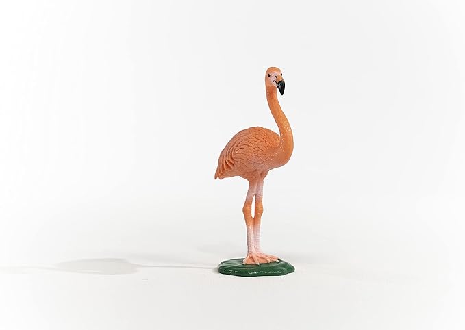 Schleich Wild Life, Bird Animal Toys for Boys and Girls 3 and Above, Pink Flamingo Toy Figurine, Ages 3+ - Figurio